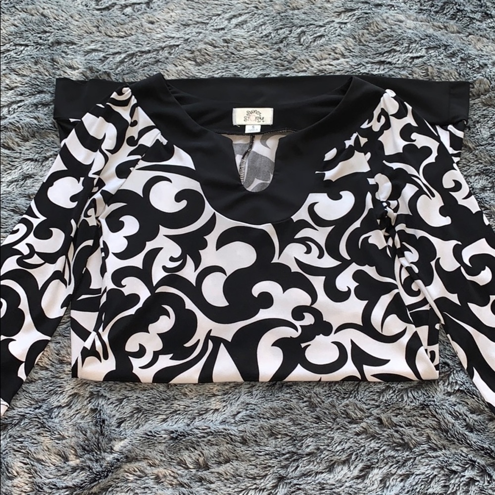 Black and White Floral Dress